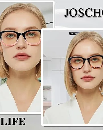 JOSCHOO Reading Glasses 5-Pack Quality Readers Spring Hinge Prime Black Designer Trendy for Men and Women 5 Mix 3.5 x - JOSCHOO Reading Glasses