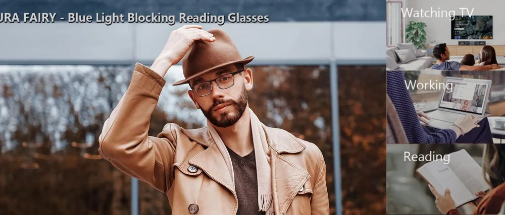 Reading Glasses for Men - Spring Hinge - Comfortable metal reading glasses Blue Light Blocking Computer UV-Eye Strain-Glare Glasses for Reading- 3 Pairs 3pcs Mix Color 1.25 x - product information 1