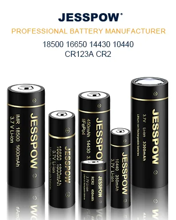 18500 Rechargeable Batteries IMR 18500 Rechargeable Li-ion Battery 1600mAh 3.7V for Flashlight Solar Garden Light with Button Top (4Pack) - CR123A
