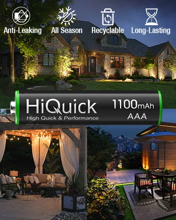 HiQuick 16 Counts Rechargeable Batteries AAA 1100mAh High Capacity Performance 1.2V Per-charged Ni-MH AAA Battery AAA 16Pack - safe and efficient use at home