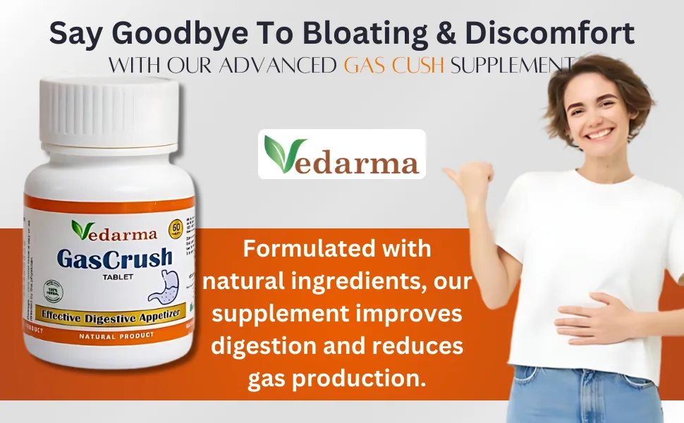 herbal Gas Crush Tablet | Acidity Heartburn Gas & Bloating Strengthens Digestive System Helps in reducing Acidity (Pack of 1-60 Tablets) - product information 14