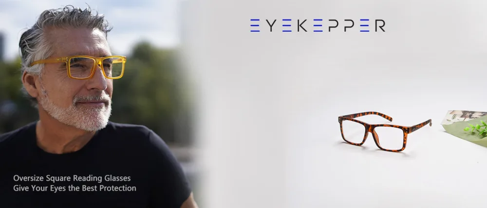 Eyekepper Metalless Reading Glasses with Screwless Spring Hinges 6 Pack Oversize Readers for Wide Face +1.50 6 Pack Mix Color 1.5 x - Square Reading Glasses