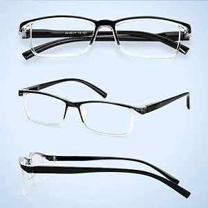 LUFF 4PACK Reading Glasses for Women Men Anti Blue Light Comfortable Computer Readers 1.5x Black - blue light blocking reading glasses women men readers