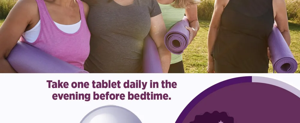 Centrum Restful Sleep Menopause Support Tablets Supplement with Clinically Studied DailyZz and geniVida 28 Count - Centrum Menopause
