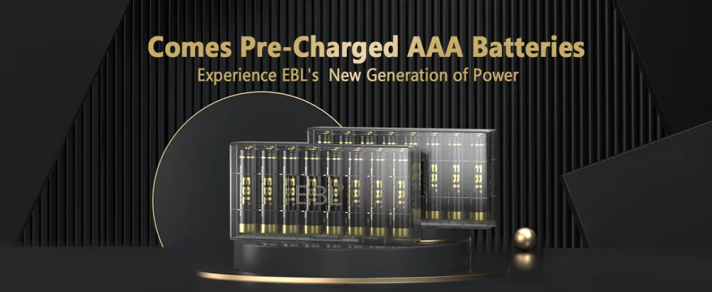 EBL Gold Pro Rechargeable AAA Batteries 1.2V 1100mAh NIMH Battery Upgraded High Performance AAA Batteries Precharged Triple A Battery - 16 Packs - product information 17