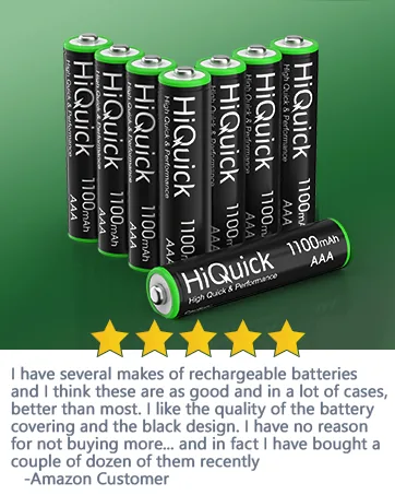HiQuick 2800mAh AA Rechargeable Batteries High Capacity Performance Per-charged 1.2V AA Batteries Pack of 8 AA 8Pack - GOOD BATTERY