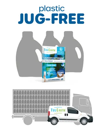 Tru Earth Bundle: Laundry Detergent Sheets & Fabric Softener Sheets - Plastic Jug-Free Easy-to-Use - Fresh Linen Fresh Linen 32 Count (Pack of 2) - brand focus image 3