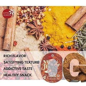 Little Jasmine Vegan Jerky, Original Flavor, Plant Based Protein, Vegan Snack, 7.05oz - premium