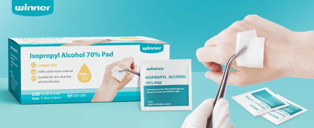Winner Isopropyl Alcohol 70% Pad 200 Count Individually Wrapped 200 Count (Pack of 1) - Alcohol Pads