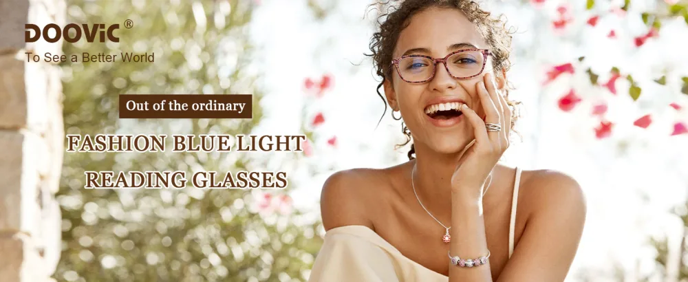 DOOViC 4 Pack Computer Reading Glasses Blue Light Blocking Anti Eyestrain Spring Hinge Stylish Readers for Women 2.00 Strength 4 Colors 2.0 x - readers 2.00 women reading glasses for women 2.5 reading glasses women 1.5 reading glasses women