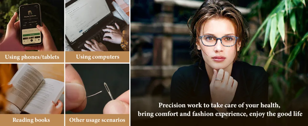 DOOViC 4 Pack Computer Reading Glasses Blue Light Blocking Anti Eyestrain Spring Hinge Stylish Readers for Women 2.00 Strength 4 Colors 2.0 x - womens readers 2.75 reading glasses women 2.00+ reading glasses women 2.50 reading glasses women