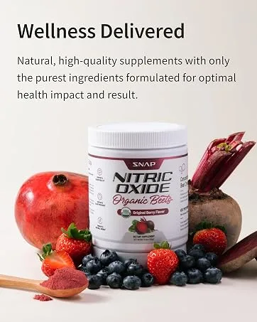 Snap Supplements Heart Beet Gummies Blood Flow and Blood Circulation Supplements Heart Health Supplements 60 Count - image
