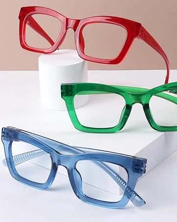 Eyekepper 6 Pack Metalless Screwless Spring Hinges Reading Glasses Women Ladies Readers Oversized Cheaters Eyeglasses +2.00 6 Pack Mix Color 2.0 x - CAT EYE READERS