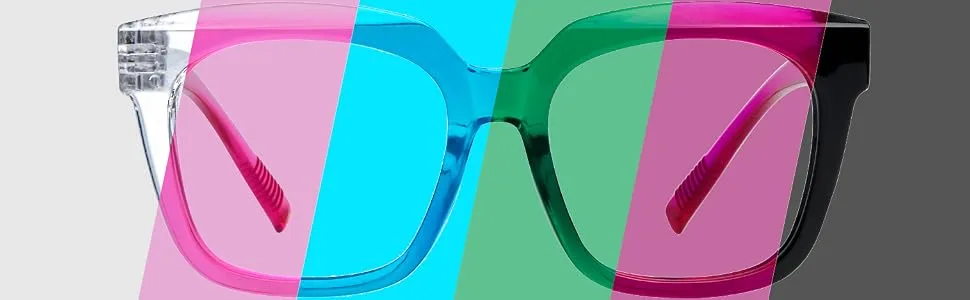 Eyekepper 6 Pack Metalless Screwless Spring Hinges Reading Glasses Women Ladies Readers Oversized Cheaters Eyeglasses +2.00 6 Pack Mix Color 2.0 x - reading