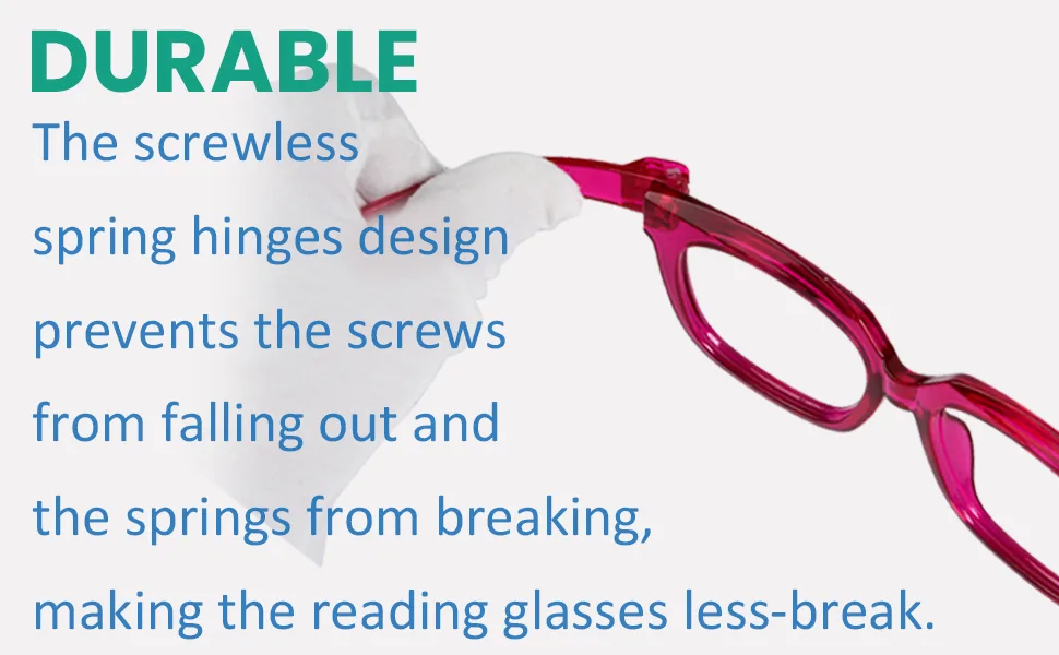 Eyekepper 6 Pack Metalless Screwless Spring Hinges Reading Glasses Women Ladies Readers Oversized Cheaters Eyeglasses +2.00 6 Pack Mix Color 2.0 x - Stylish Readers