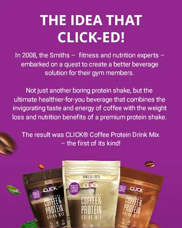 CLICK All-in-One Protein & Coffee Meal Replacement Drink Mix Vanilla Latte 10 Single Serving Packets (1.1 Ounce) (Vanilla Latte) - protein powder coffee drinks shakes super high clean low carb keto friendly vitamin iced hot