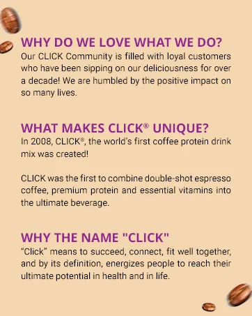 CLICK All-in-One Protein & Coffee Meal Replacement Drink Mix Vanilla Latte 10 Single Serving Packets (1.1 Ounce) (Vanilla Latte) - protein powder coffee drinks shakes super high clean low carb keto friendly vitamin iced hot