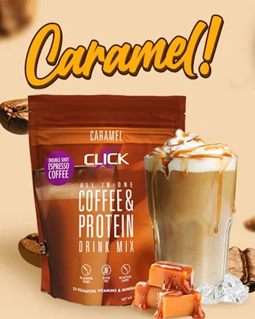 CLICK All-in-One Protein & Coffee Meal Replacement Drink Mix Vanilla Latte 10 Single Serving Packets (1.1 Ounce) (Vanilla Latte) - protein powder coffee drinks shakes super high clean low carb keto friendly vitamin iced hot