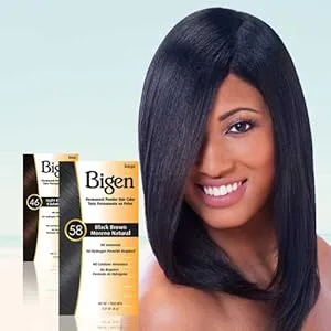 #46 Light Chestnut Bigen Permanent Powder - 6 Pack - Gently Deposits Color