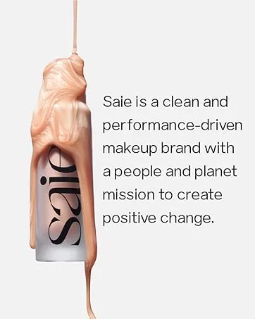 Saie The Fluffy Brush - Soft Multi-Use Pressed + Loose Powder Brush - Fluffy Makeup Brush with Tapered Tip for Precise Application - Vegan Cruelty-Free (1 Count) - clean beauty
