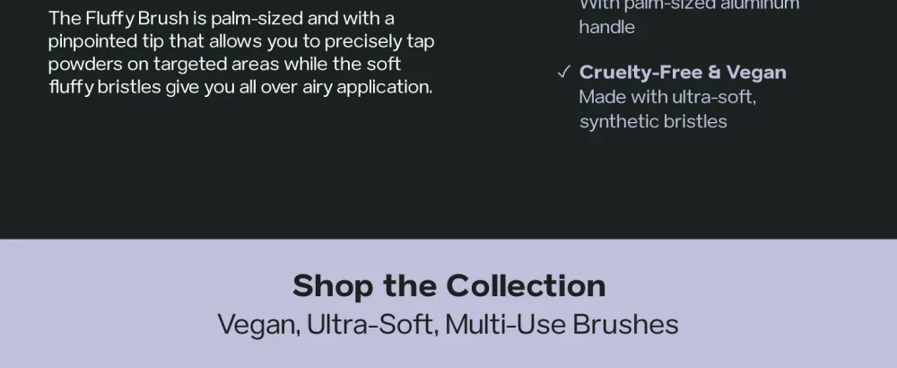Saie The Fluffy Brush - Soft Multi-Use Pressed + Loose Powder Brush - Fluffy Makeup Brush with Tapered Tip for Precise Application - Vegan Cruelty-Free (1 Count) - shop the collection