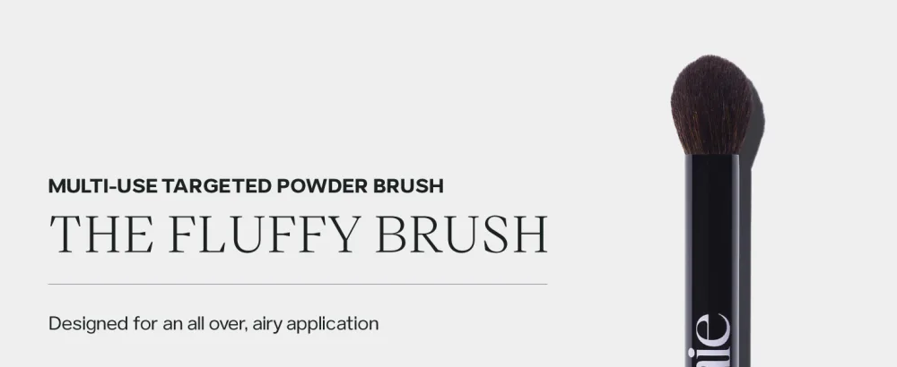 Saie The Fluffy Brush - Soft Multi-Use Pressed + Loose Powder Brush - Fluffy Makeup Brush with Tapered Tip for Precise Application - Vegan Cruelty-Free (1 Count) - THE FLUFFY BRUSH