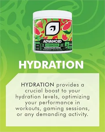 Hydration by ADVANCED - High-Performance Electrolyte Drink Mix With B Vitamins For All-Day Hydration - Caffeine Free Zero Calories Sugar Free & Keto Friendly - (30 Servings Lemonade) - product information 5