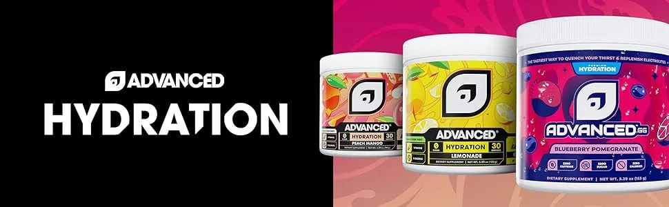 Hydration by ADVANCED - High-Performance Electrolyte Drink Mix With B Vitamins For All-Day Hydration - Caffeine Free Zero Calories Sugar Free & Keto Friendly - (30 Servings Lemonade) - liquid iv electrolytes powder liquid iv sugar free magnesium citrate magnesium supplement
