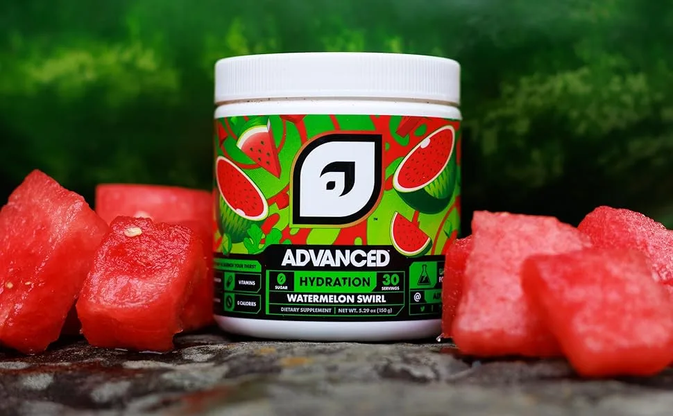 Hydration by ADVANCED - High-Performance Electrolyte Drink Mix With B Vitamins For All-Day Hydration - Caffeine Free Zero Calories Sugar Free & Keto Friendly - (30 Servings Lemonade) - potassium energy drinks pomegranate citrate supplement juice lemonade calcium kit cure