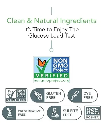 The Fresh Test Glucose Beverage 100 gram Powder Drink Mix | Additive-Free Non-GMO Organic Ingredients | Mint Lemonade - fresh test alternatives glucola glucose level test beverage pregnant test powder drink mix low sugar