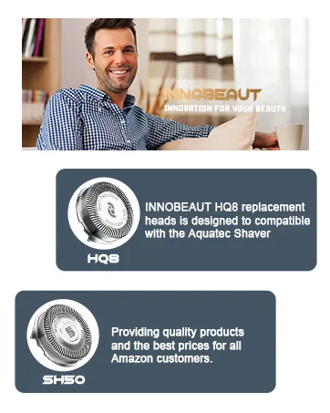 SH50 Replacement Heads for 5000 Replacement Electric Shaving Head Razor Blades 6-pc Pack - philips sh30 norelco replacement head