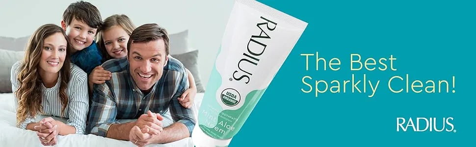 Toothpaste USDA Organic Mint Aloe Neem 3 oz pack of 3 - The best sparkly clean