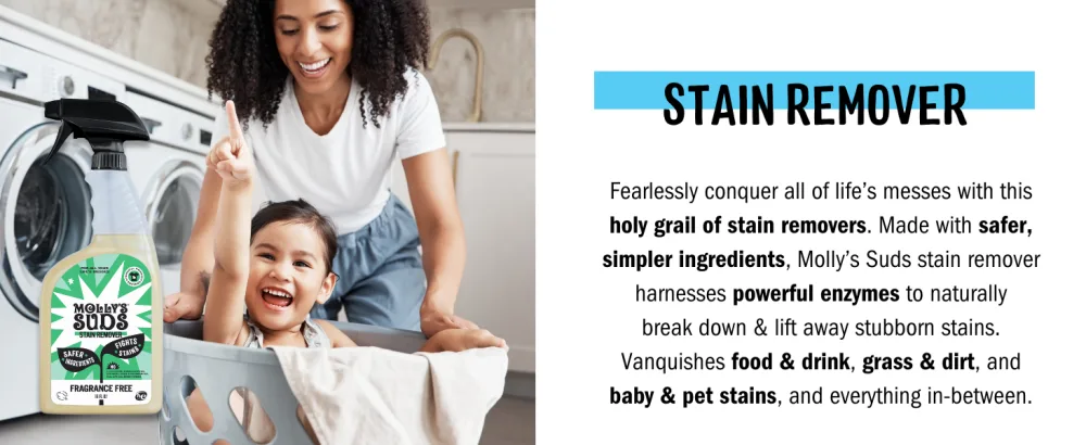 Molly's Suds Natural Laundry Stain Remover Spray | Gentle Yet Powerful Great for Baby & Pet Stains | Earth Derived Ingredients | 16 oz 2 Pack - stain remover tile 2 desktop