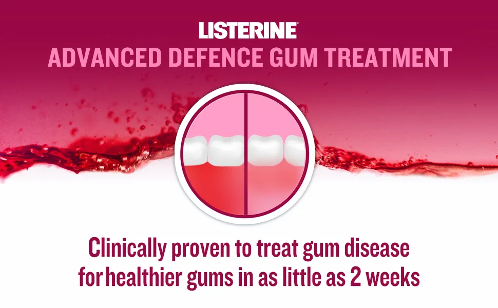 Listerine Advanced Defence Gum Treatment for Gingivitis 500ml 16.9 Fl Oz (Pack of 1) - product information 4
