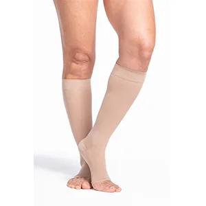 SIGVARIS Women's EVERSHEER 780 Open Toe Calf Compression Socks 15-20mmHg Honey One Size (Pack of 1) - sigvaris