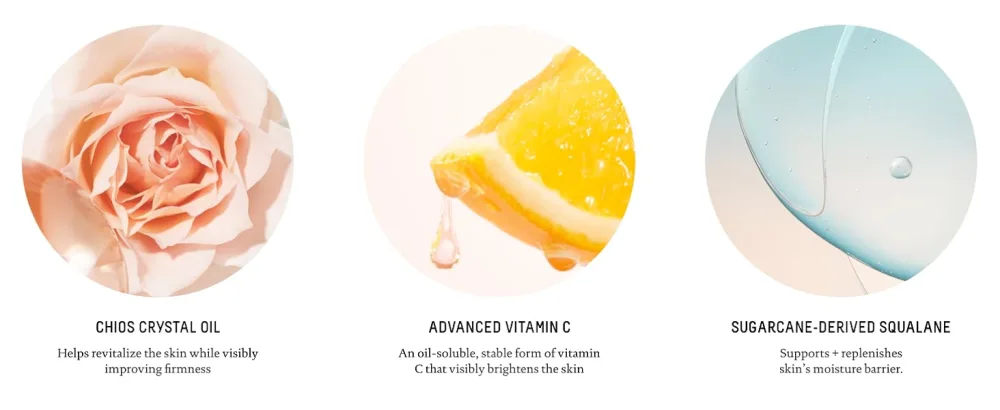 BIOSSANCE Mini Squalane + Vitamin C Rose Firming Oil 0.5 Fl Oz (Pack of 1) - Ingredients