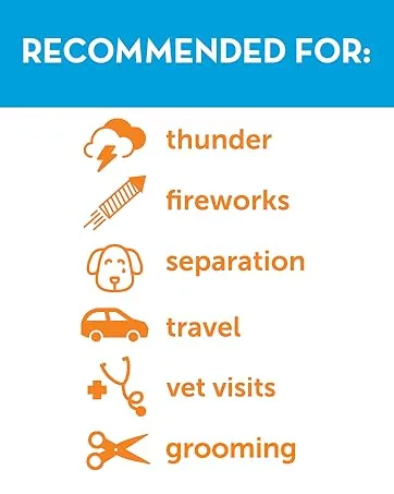 ThunderWunders Dog Calming Chews | Thiamine L-Tryptophan Melatonin and Ginger | Can Help Relieve Stress from Separation Storms Fireworks & Travel (180 Count) 19 Ounce (Pack of 1) - recommended for: thunder, fireworks, separation, travel, vet visits, grooming