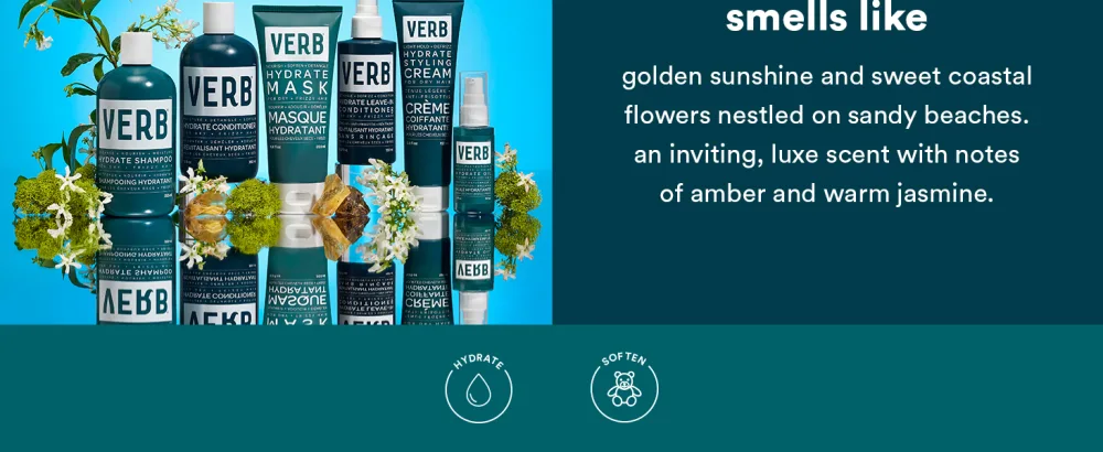 Verb Hydrate Shampoo + Conditioner Duo Amber + Warm Jasmine 12 Fl Oz (pack of 2) - hydrate collection smells like amber and warm jasmine