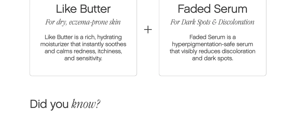Topicals Ultimate Bundle - Includes Faded Serum for Dark Spots & Like Butter Moisturizer for Dry Sensitive & Eczema-Prone Skin Both 1.7 Fl Oz - Like Butter and Faded Serum