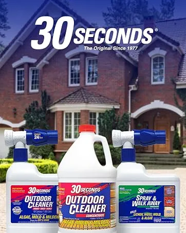 30 SECONDS Pro Mold and Mildew Stain Remover | Scrub Free | Brighter Results Instantly | Ready To Use Refill | 128 fl. oz. 128 Fl Oz (Pack of 1) - brand focus image
