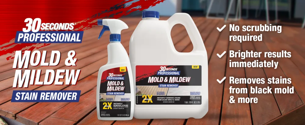 30 SECONDS Pro Mold and Mildew Stain Remover | Scrub Free | Brighter Results Instantly | Ready To Use Refill | 128 fl. oz. 128 Fl Oz (Pack of 1) - product information 8
