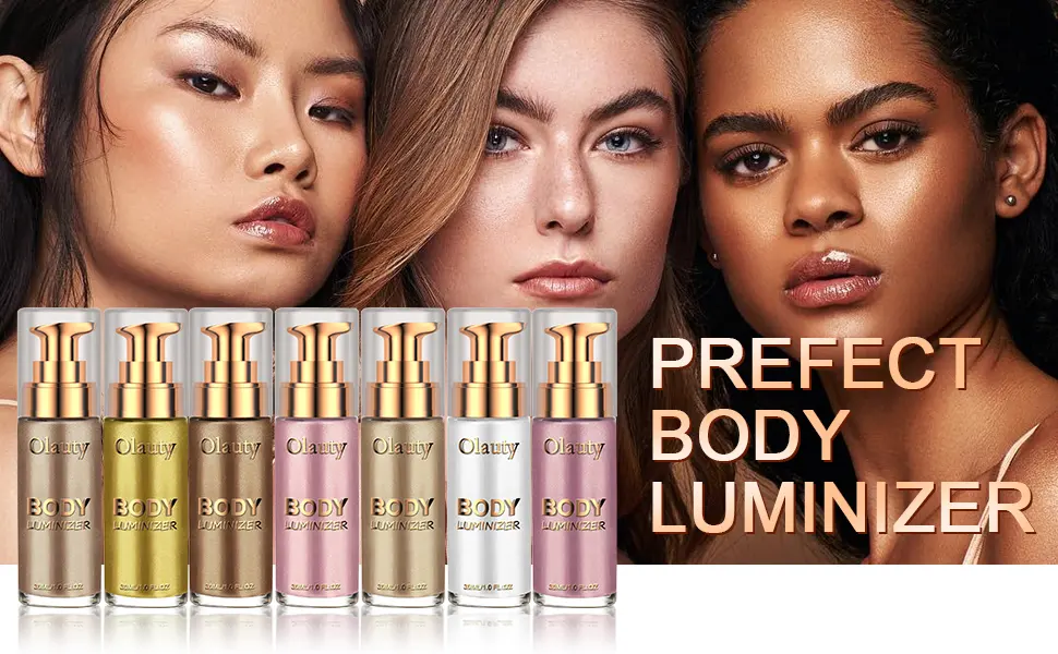 Liquid Illuminator, Firstfly Body Highlighter Makeup Smooth Shimmer Glow Liquid Foundation for Face & Body(#03 Glistening Bronze) - product information 1