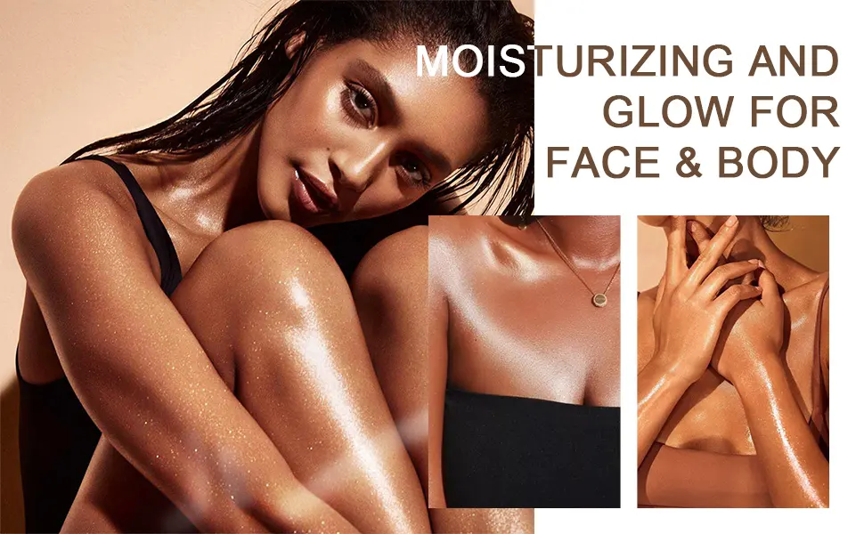 Liquid Illuminator, Firstfly Body Highlighter Makeup Smooth Shimmer Glow Liquid Foundation for Face & Body(#03 Glistening Bronze) - product information 2
