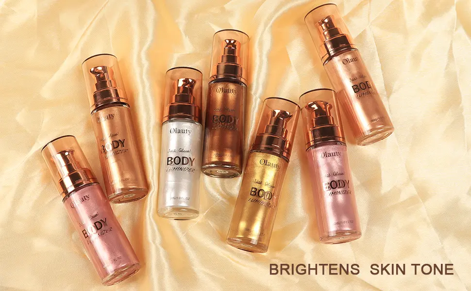 Liquid Illuminator, Firstfly Body Highlighter Makeup Smooth Shimmer Glow Liquid Foundation for Face & Body(#03 Glistening Bronze) - product information 5