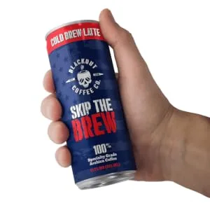 Blackout Coffee Ready-to-Drink Cold Brew Latte Smooth & Creamy Perfect for On-the-Go Busy Mornings & Afternoon Boosts 11 fl oz Cans (12 Pack) - Ready to drink, blackout coffee, sip, latte, creamy, espresso
