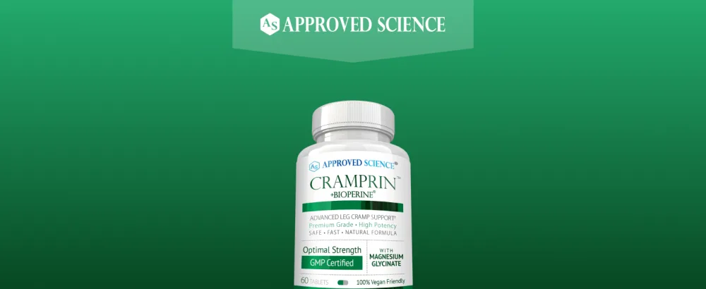 Approved Science Cramprin - High Absorption Magnesium Vitamin B Complex BioPerine - 3 Month Supply - 180 Capsules - Vegan 180 Count (Pack of 1) - cramprin