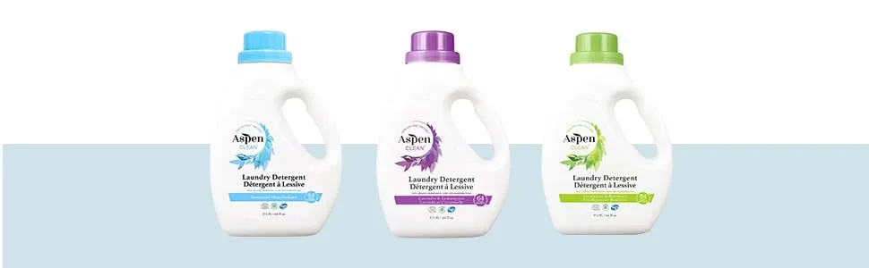 Natural Laundry Detergent Unscented - 100% Natural Organic HE Liquid Laundry Detergent - Vegan Cruelty-Free Biodegradable - Safe for Babies Pets & Kids - EWG Certified (2 pack) - unscented, lavender and lemongrass, eucalyptus and rosemary laundry detergent