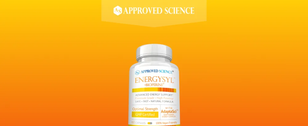 Approved Science Energysyl - Caffeine Free - with Adaptogens B Vitamins Bioperine - 360 Capsules - 6 Month Supply 180 Count (Pack of 2) - energysyl