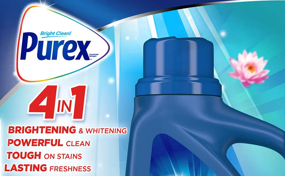 Purex Liquid Laundry Detergent After The Rain 150 oz (115 loads) 150 Fl Oz (Pack of 1) - Purex 4 in 1