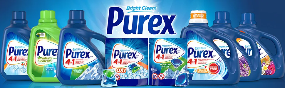 Purex Liquid Laundry Detergent After The Rain 150 oz (115 loads) 150 Fl Oz (Pack of 1) - Purex Bright Clean